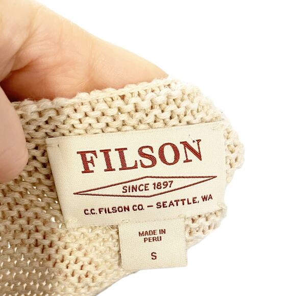 Filson Lake Quinault Crewneck Peruvian Pima Cotton Sweater Small - Picture 7 of 12